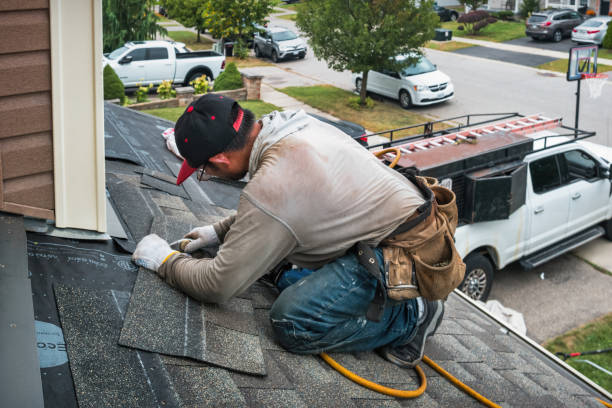 Professional Gutter Repair And Installation technician working in West Bend, WI